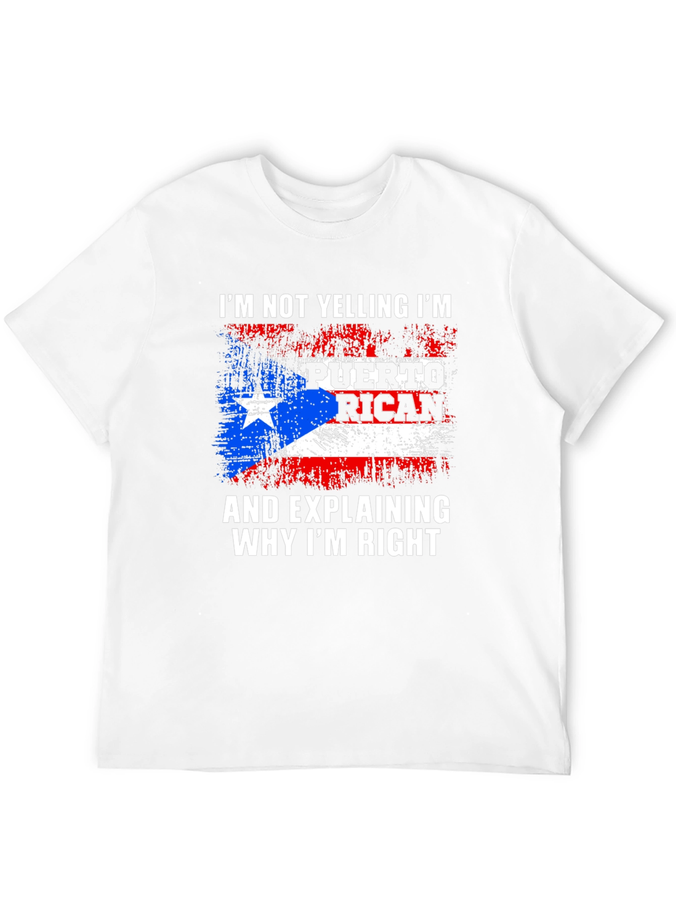 Puerto Rican Flag Graphic Tee - Im Not Yelling