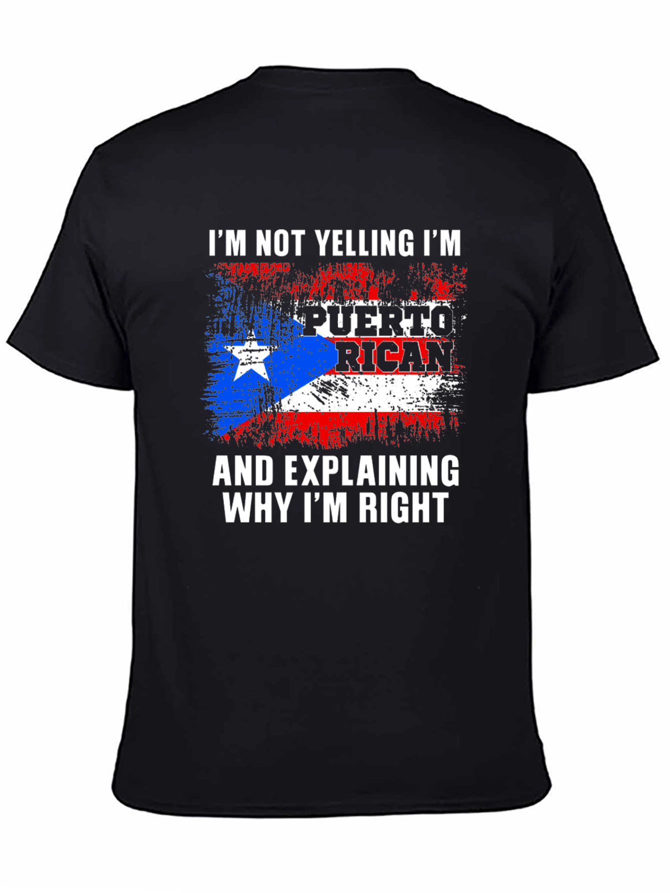 Puerto Rican Flag Graphic Tee - Im Not Yelling