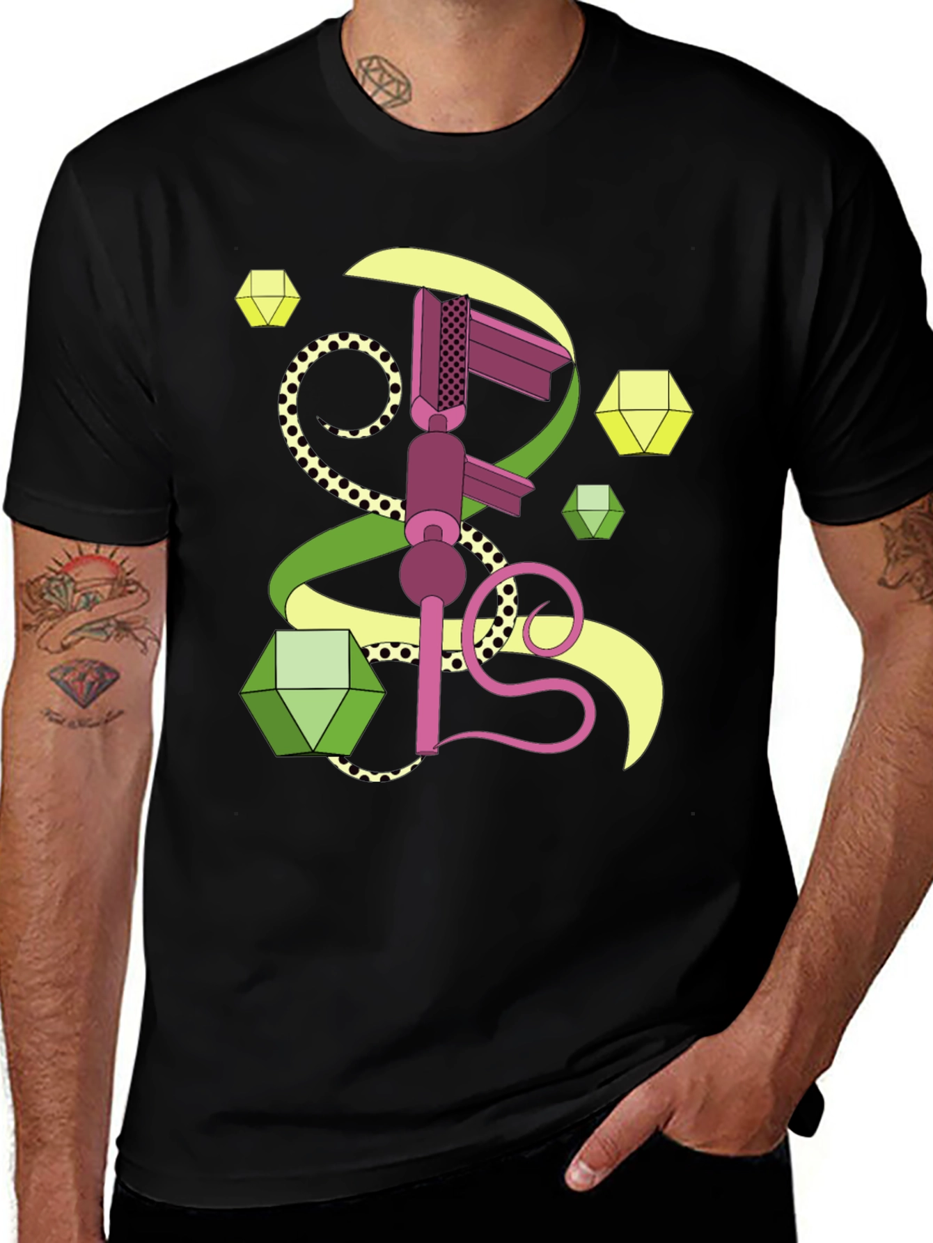 Geometric Graphic Tee - Abstract Art Shirt