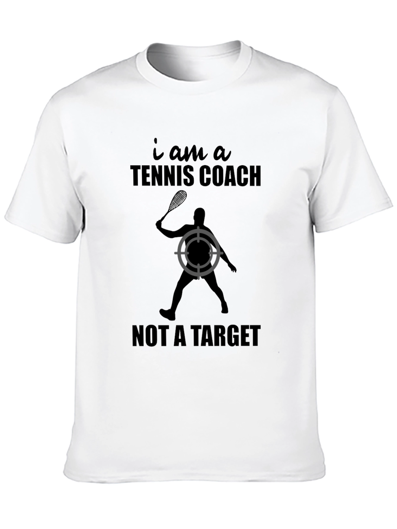 Tennis Coach Tee - Not a Target Black T-Shirt