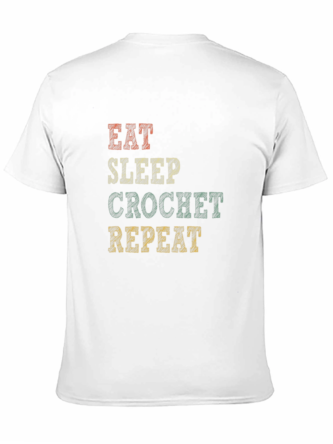 Eat Sleep Crochet Repeat Graphic Tee