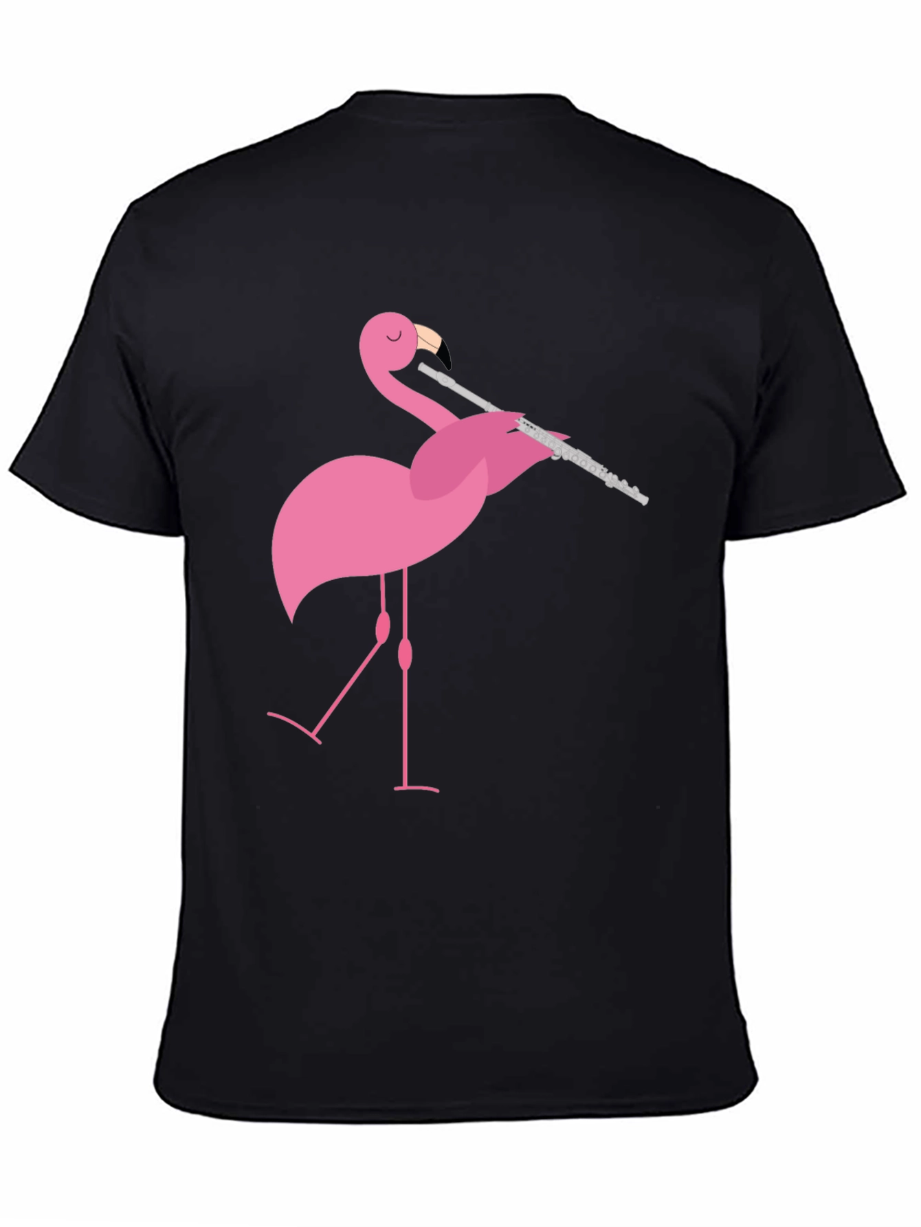 Flamingo Playing Flute Graphic Tee
