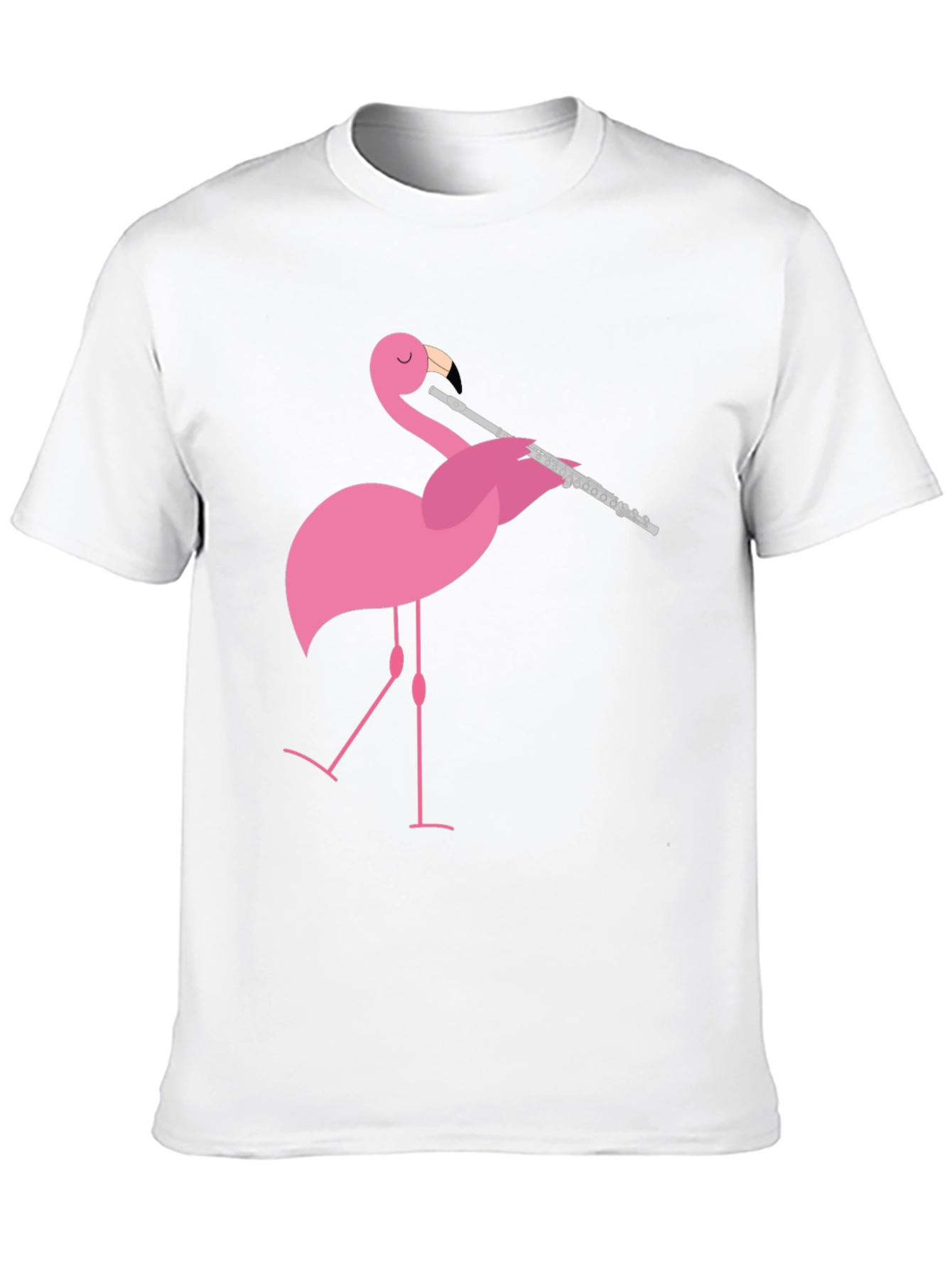 Flamingo Playing Flute Graphic Tee
