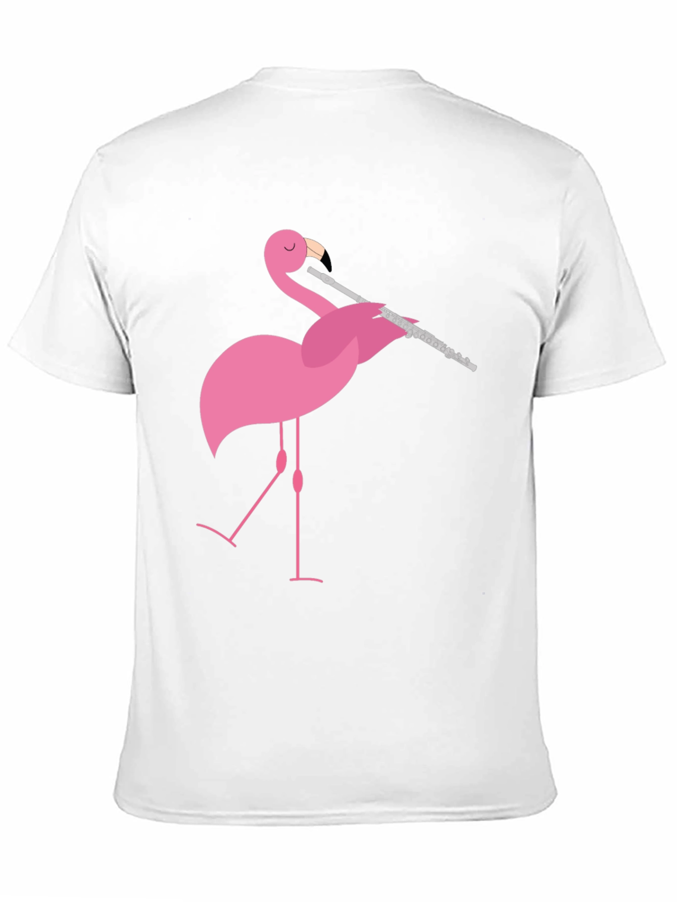 Flamingo Playing Flute Graphic Tee