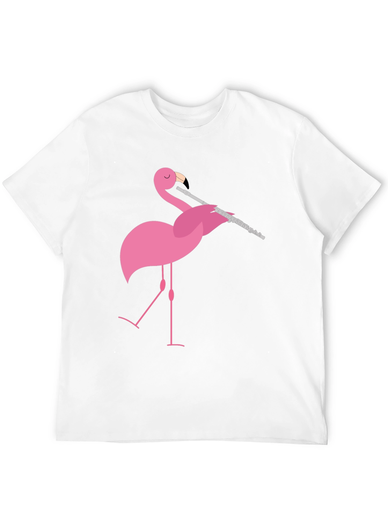 Flamingo Playing Flute Graphic Tee