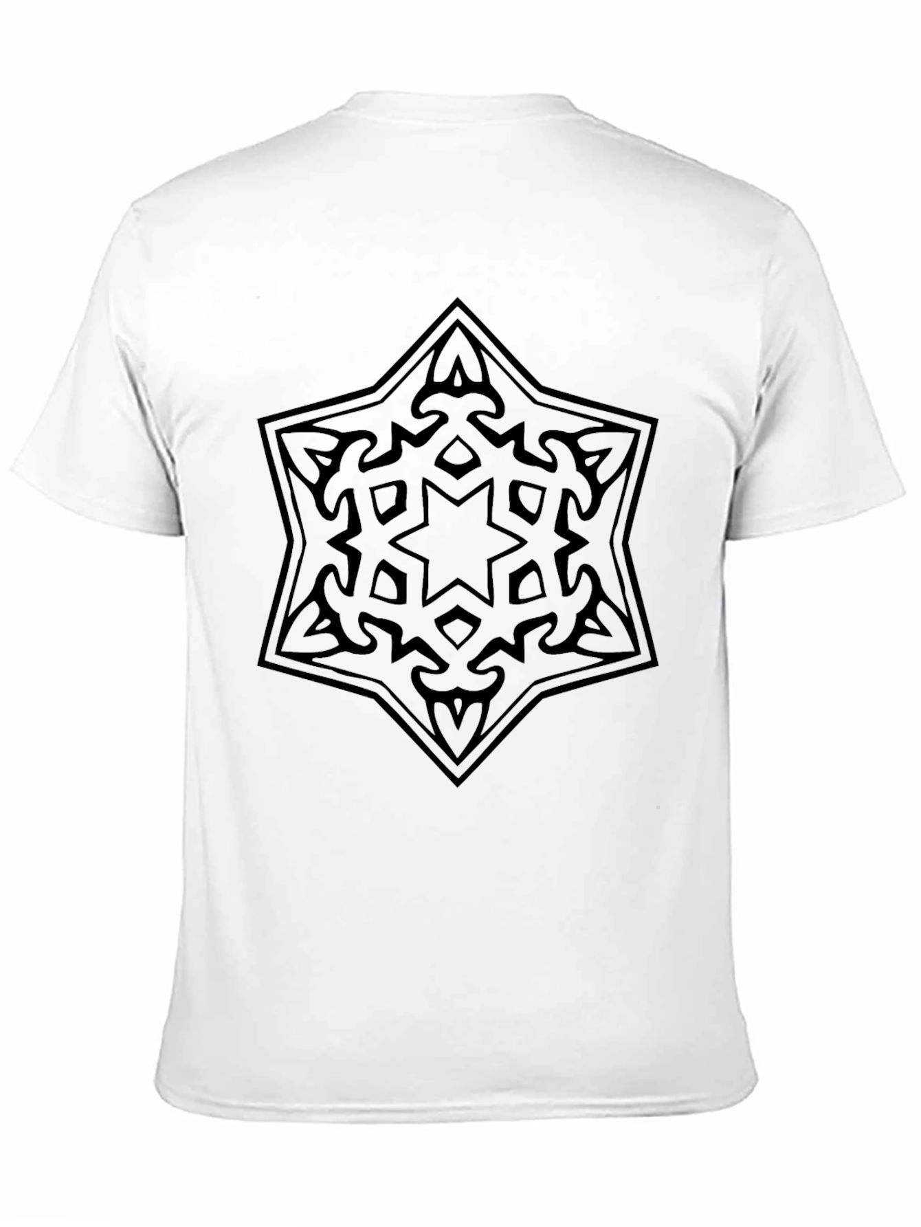 Mens Black T-Shirt with Star Design