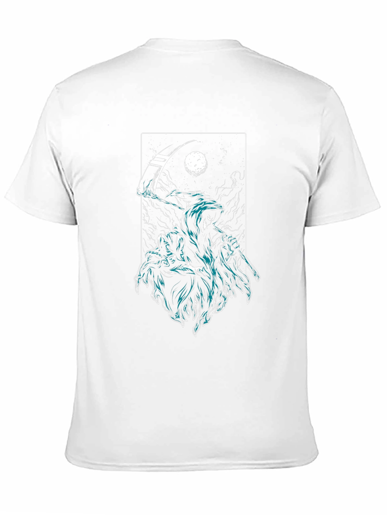 Grim Reaper Graphic Black T-Shirt - Death Scythe Design