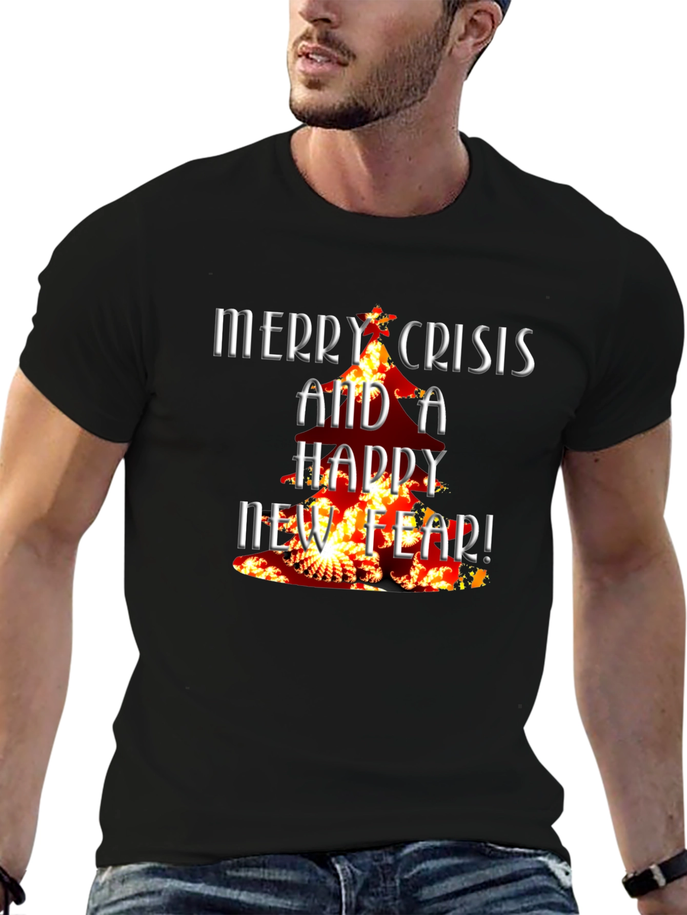 Merry Crisis T-Shirt - Dark Humor Tee