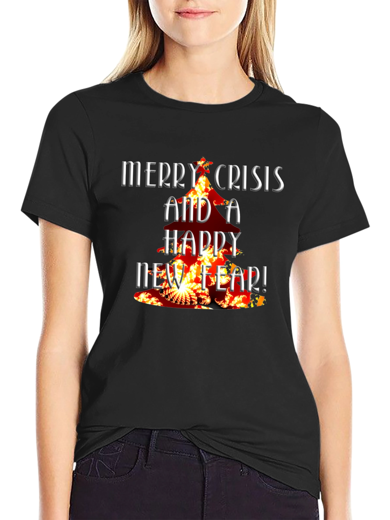 Merry Crisis T-Shirt - Dark Humor Tee