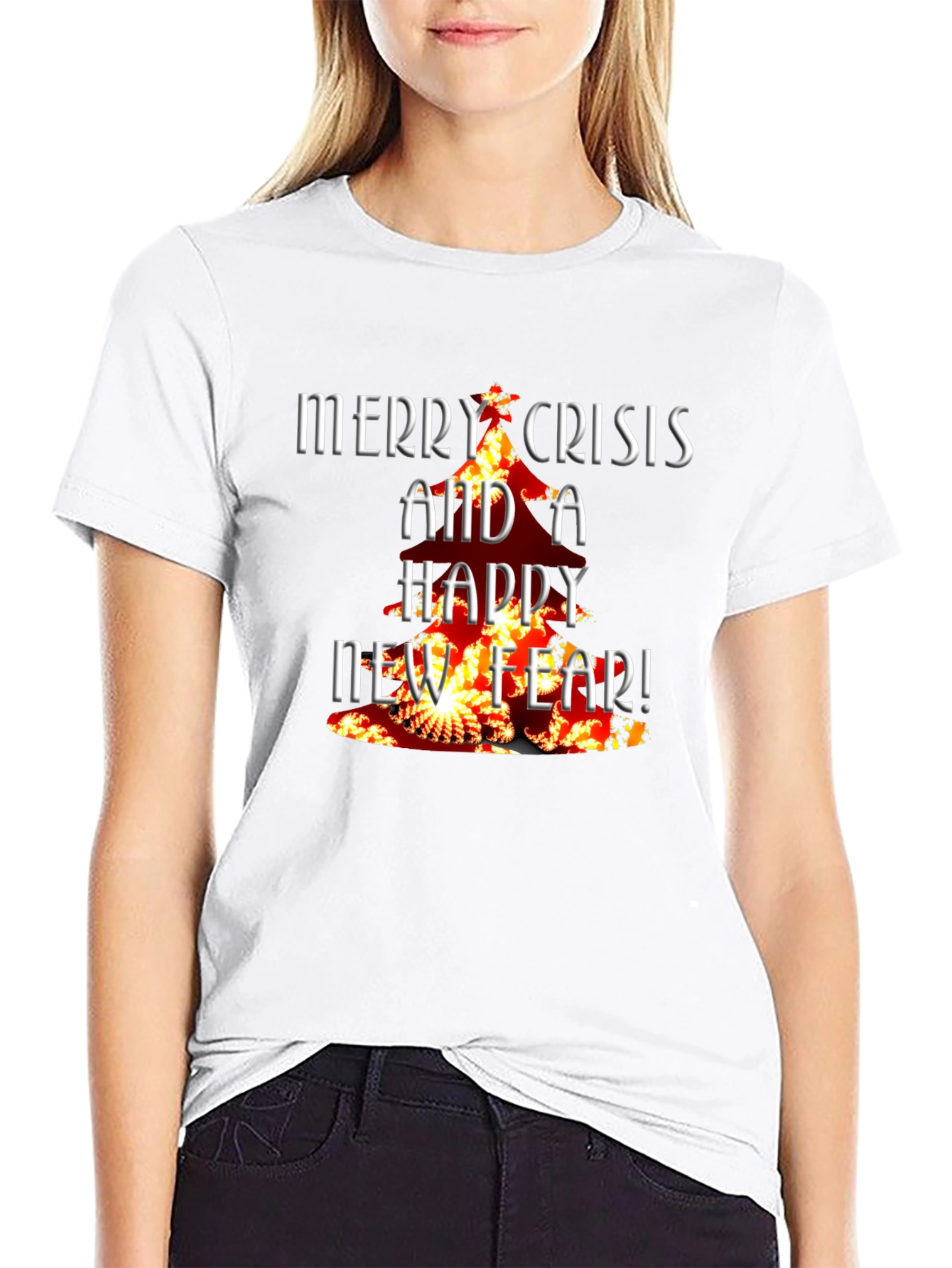 Merry Crisis T-Shirt - Dark Humor Tee