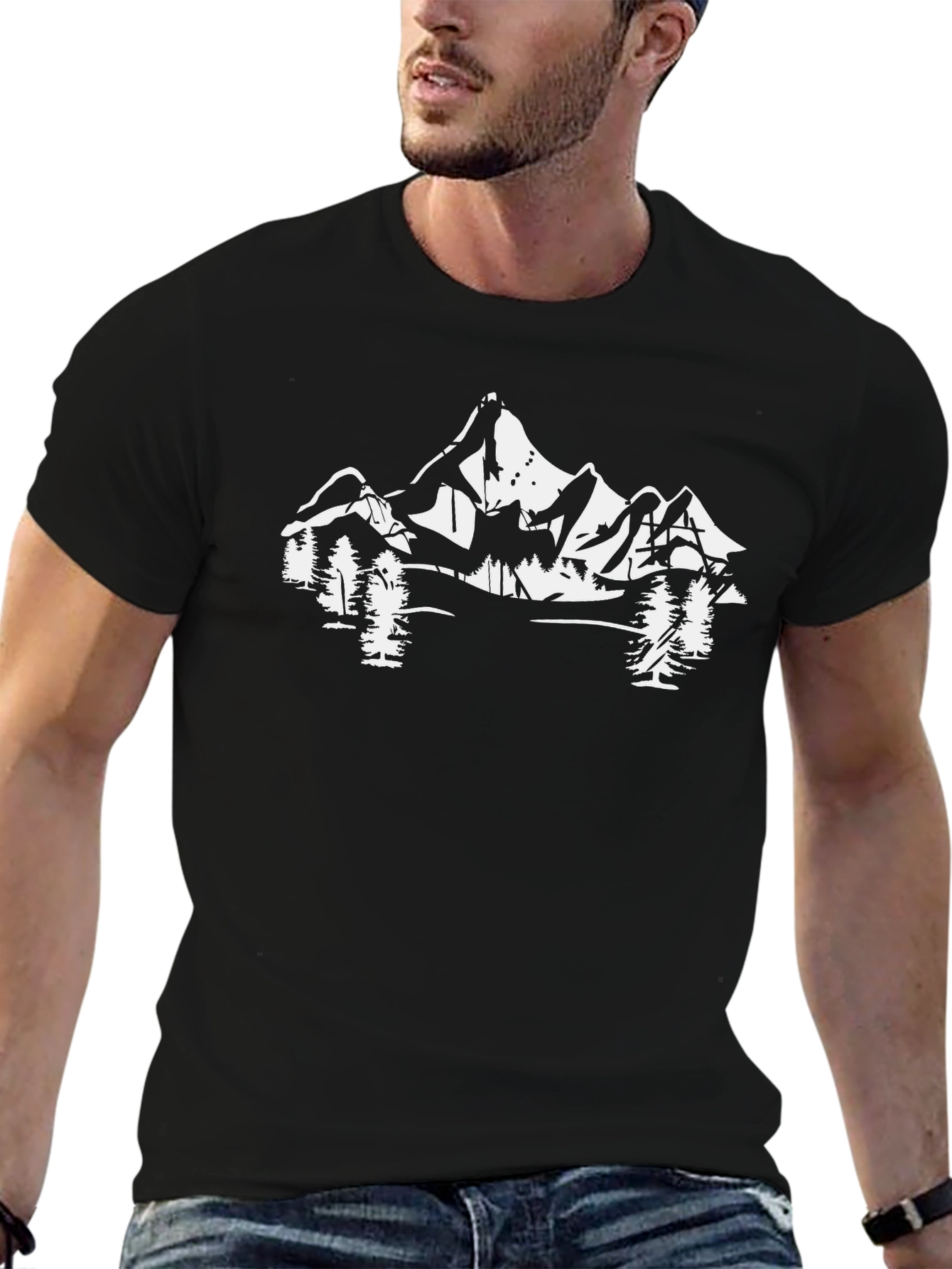 Mountain Graphic Tee - Black Adventure Shirt