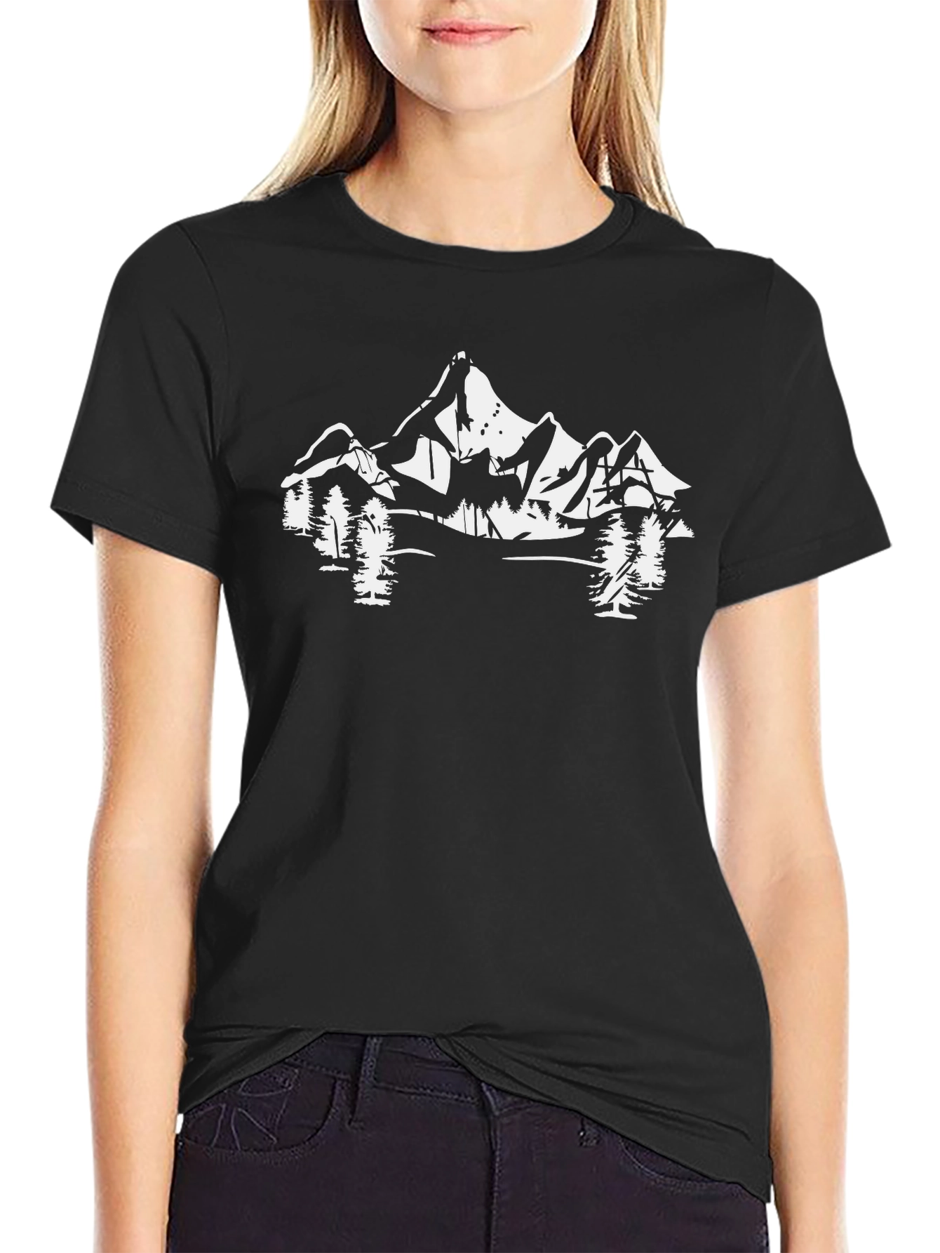 Mountain Graphic Tee - Black Adventure Shirt