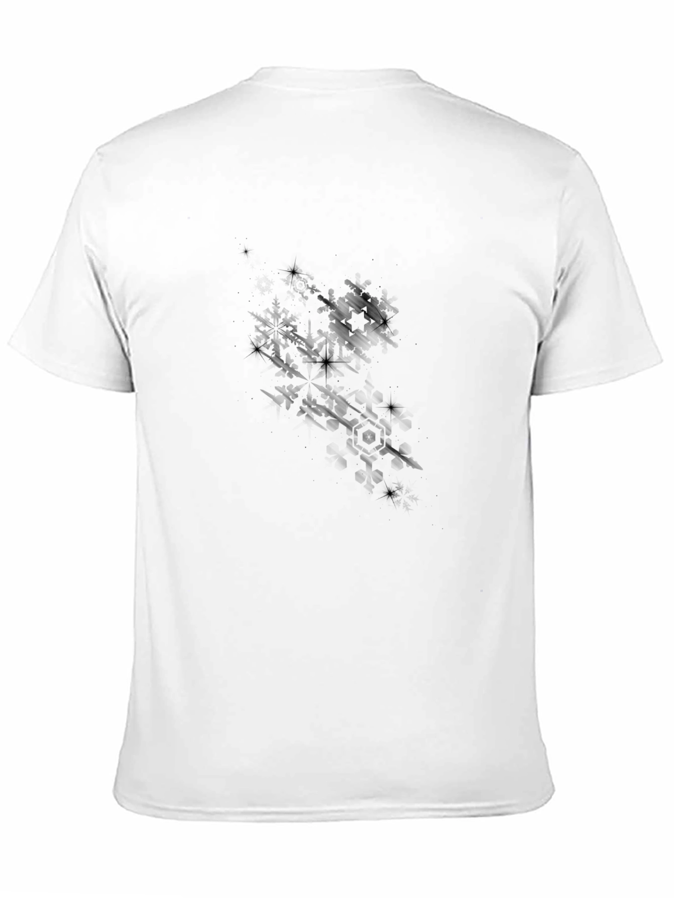 Mens Black Graphic Tee - Abstract Star Design