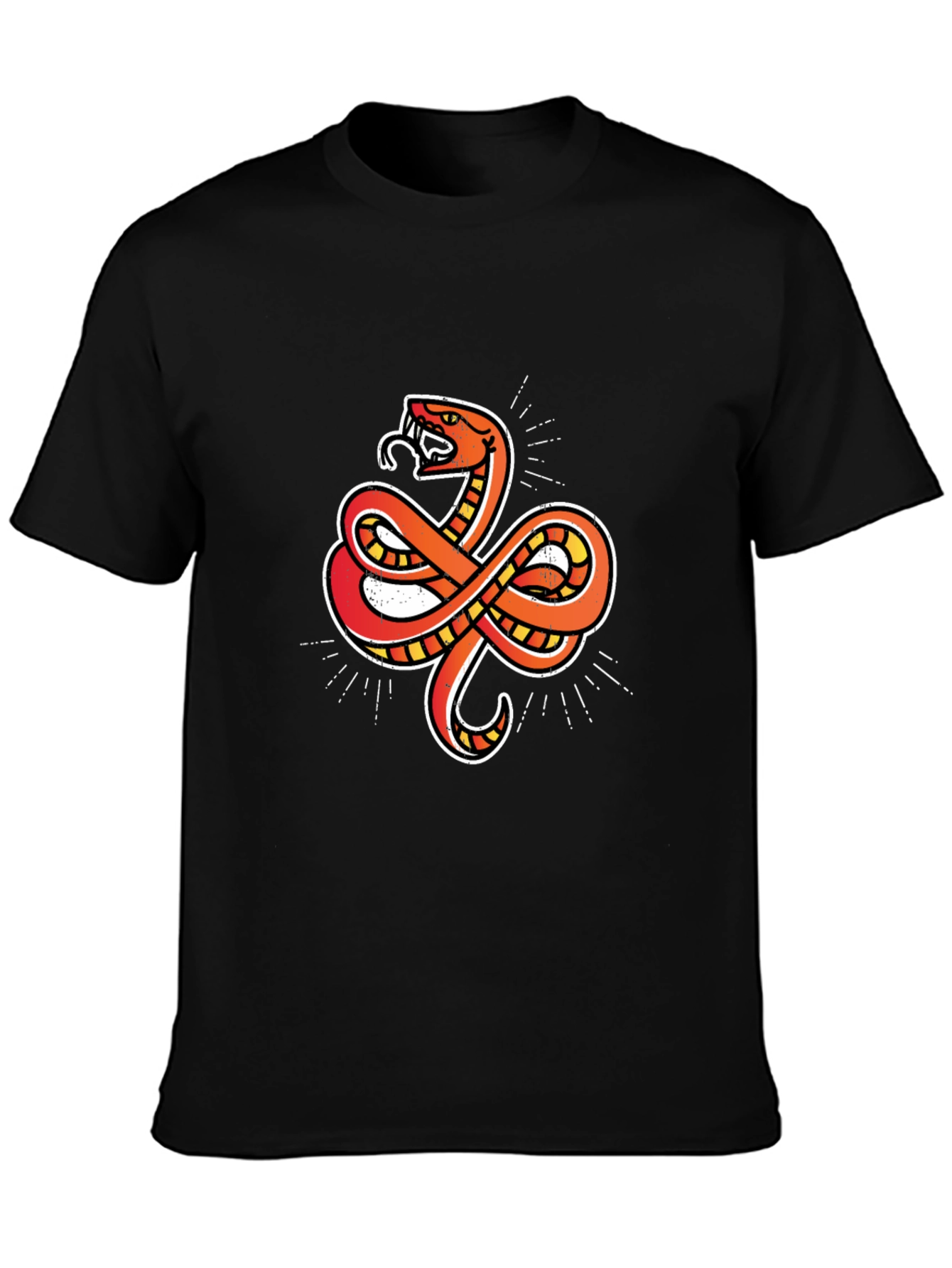Cool Snake Graphic T-Shirt - Classic Black Tee