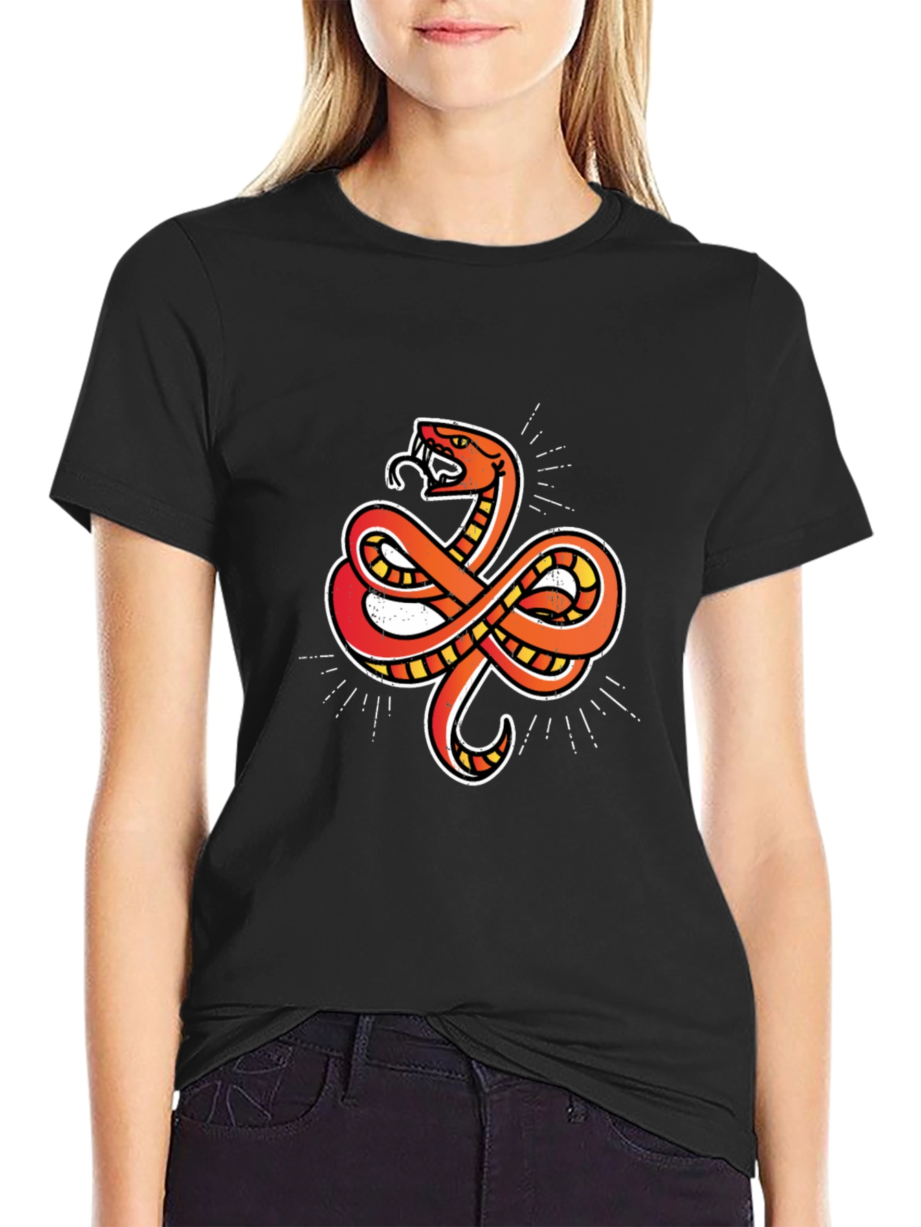 Cool Snake Graphic T-Shirt - Classic Black Tee