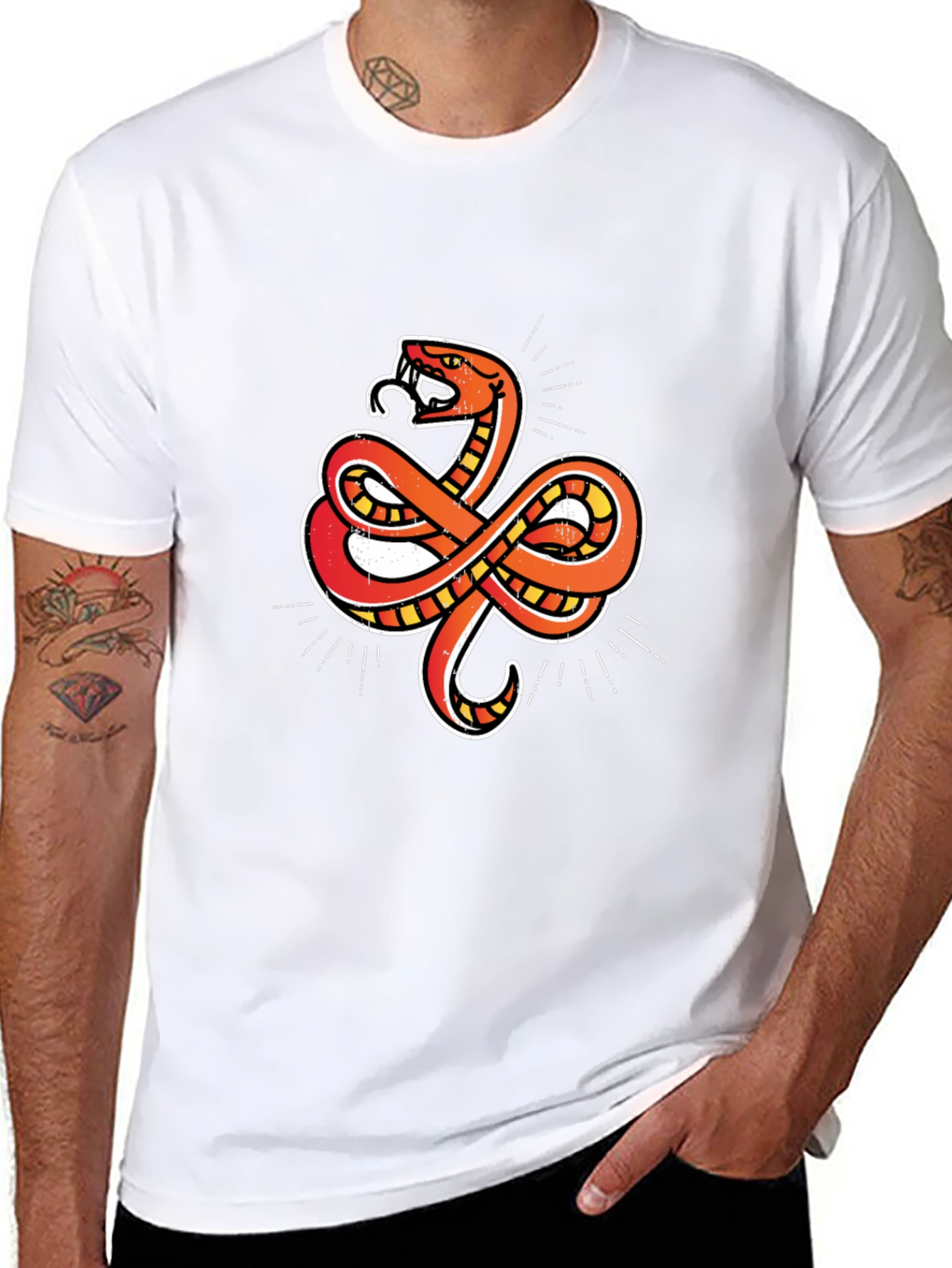 Cool Snake Graphic T-Shirt - Classic Black Tee