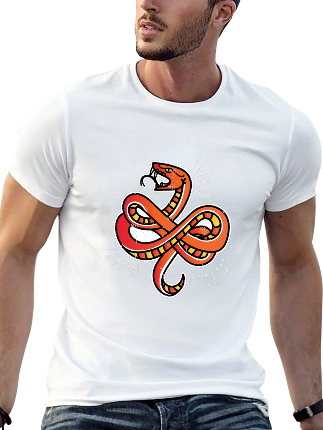 Cool Snake Graphic T-Shirt - Classic Black Tee