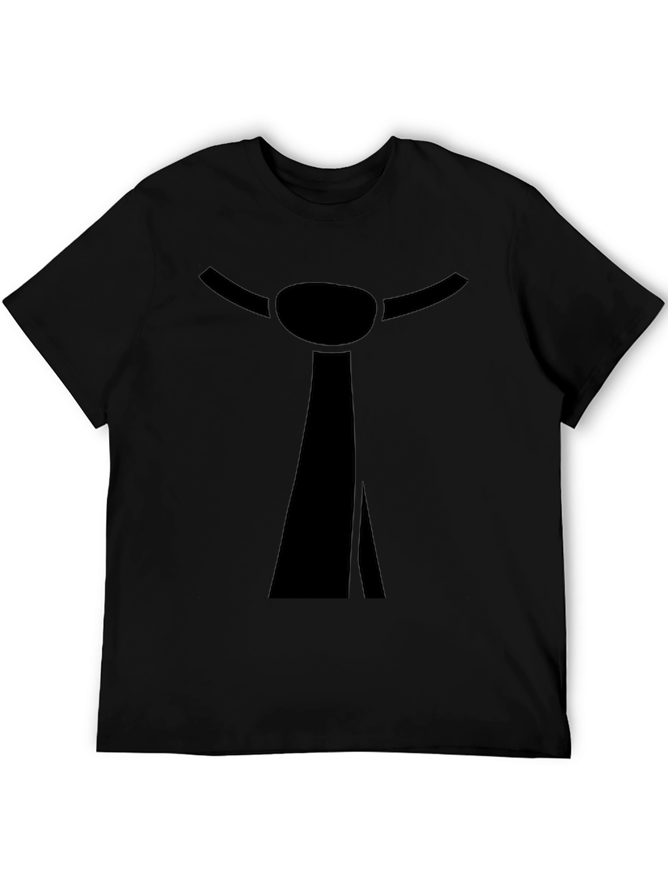 Funny Tie Graphic Black T-Shirt