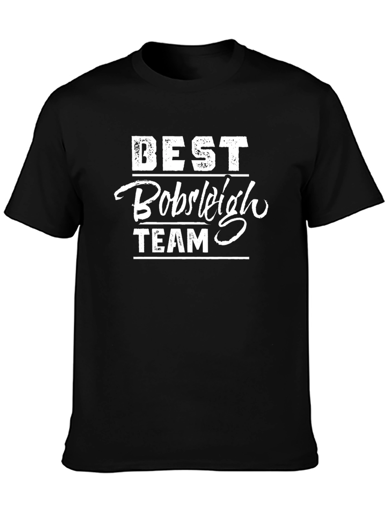 Best Bobsleigh Team Graphic T-Shirt - Black