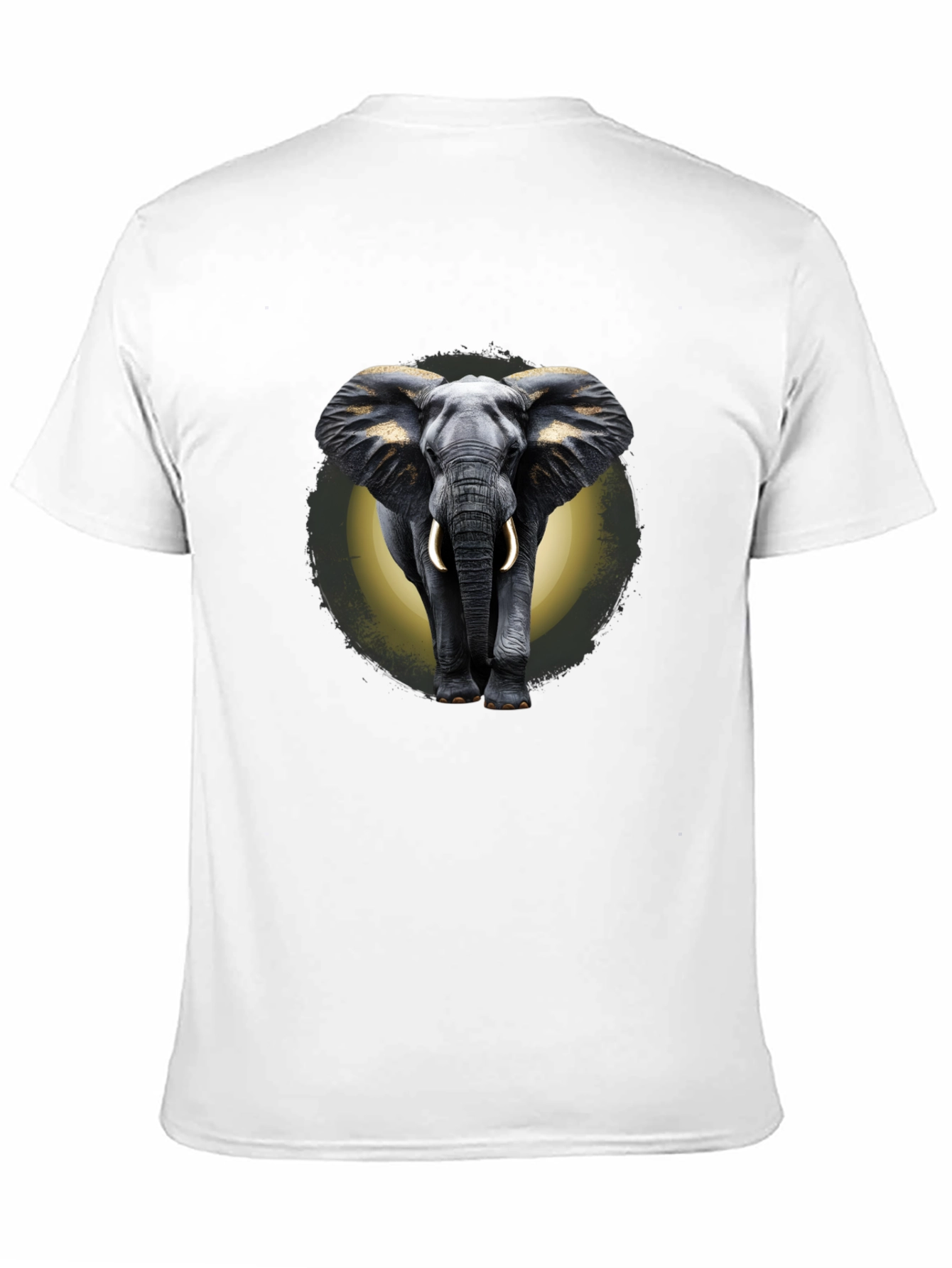 Elephant Graphic Print Crew Neck T-Shirt