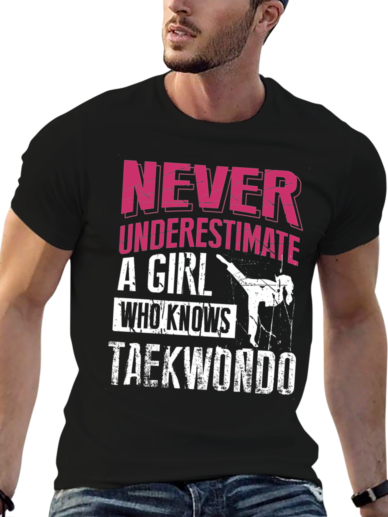 Never Underestimate Taekwondo Girl T-Shirt