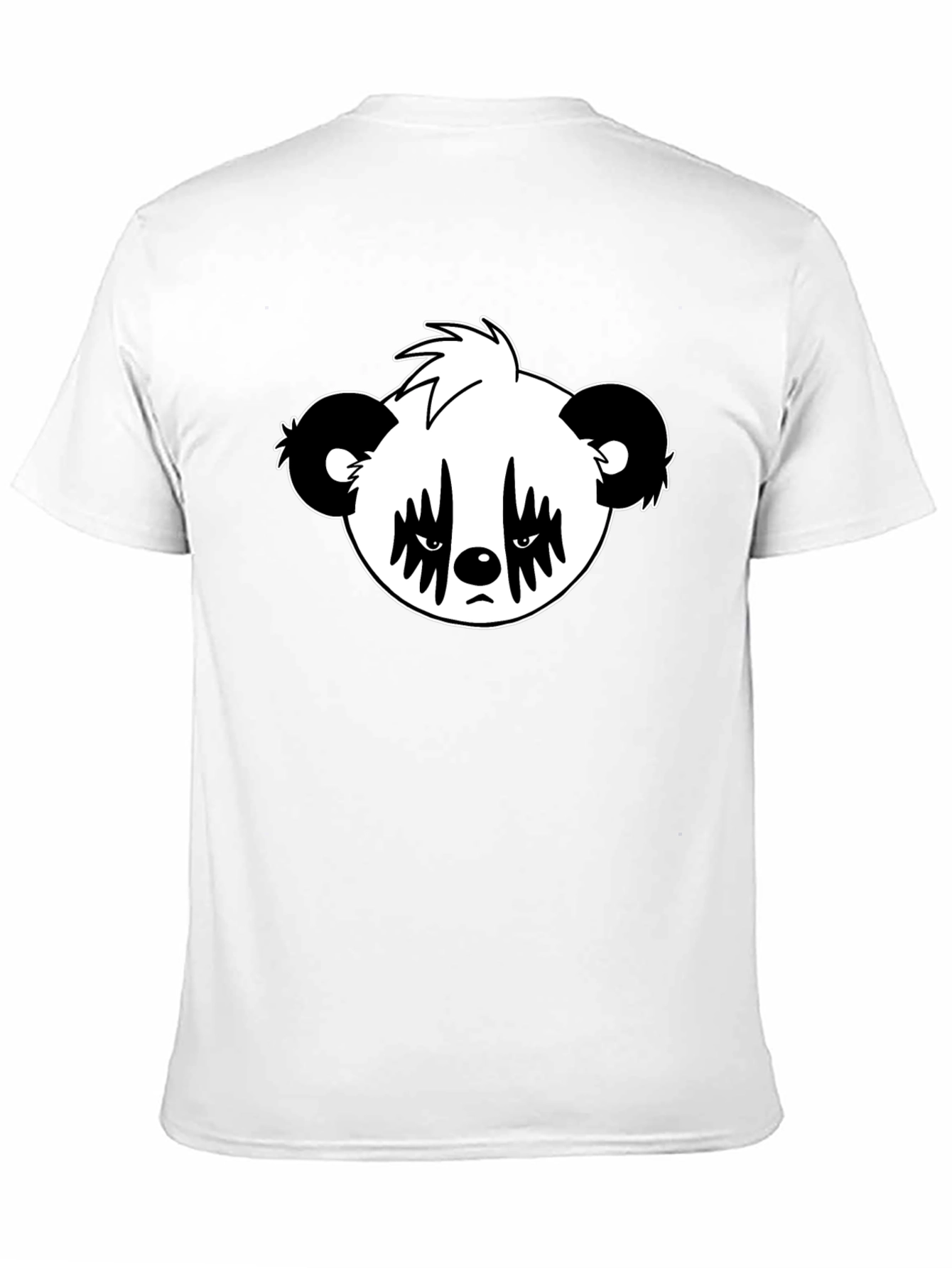 Emo Panda Graphic Black T-Shirt