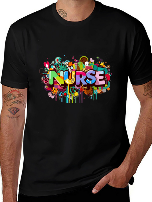 Nurse Colorful Graphic T-Shirt
