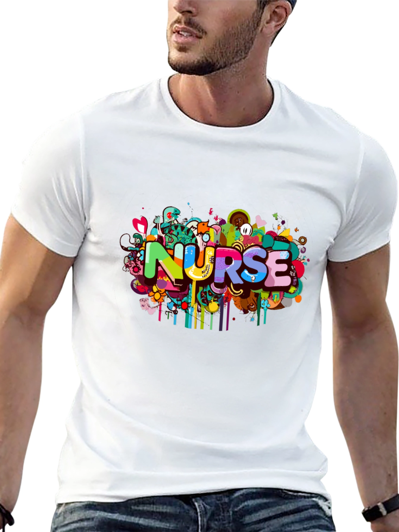 Nurse Colorful Graphic T-Shirt