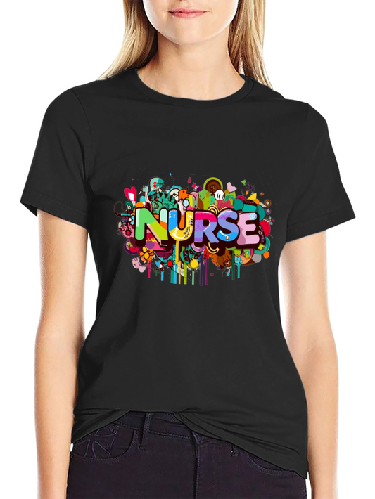Nurse Colorful Graphic T-Shirt