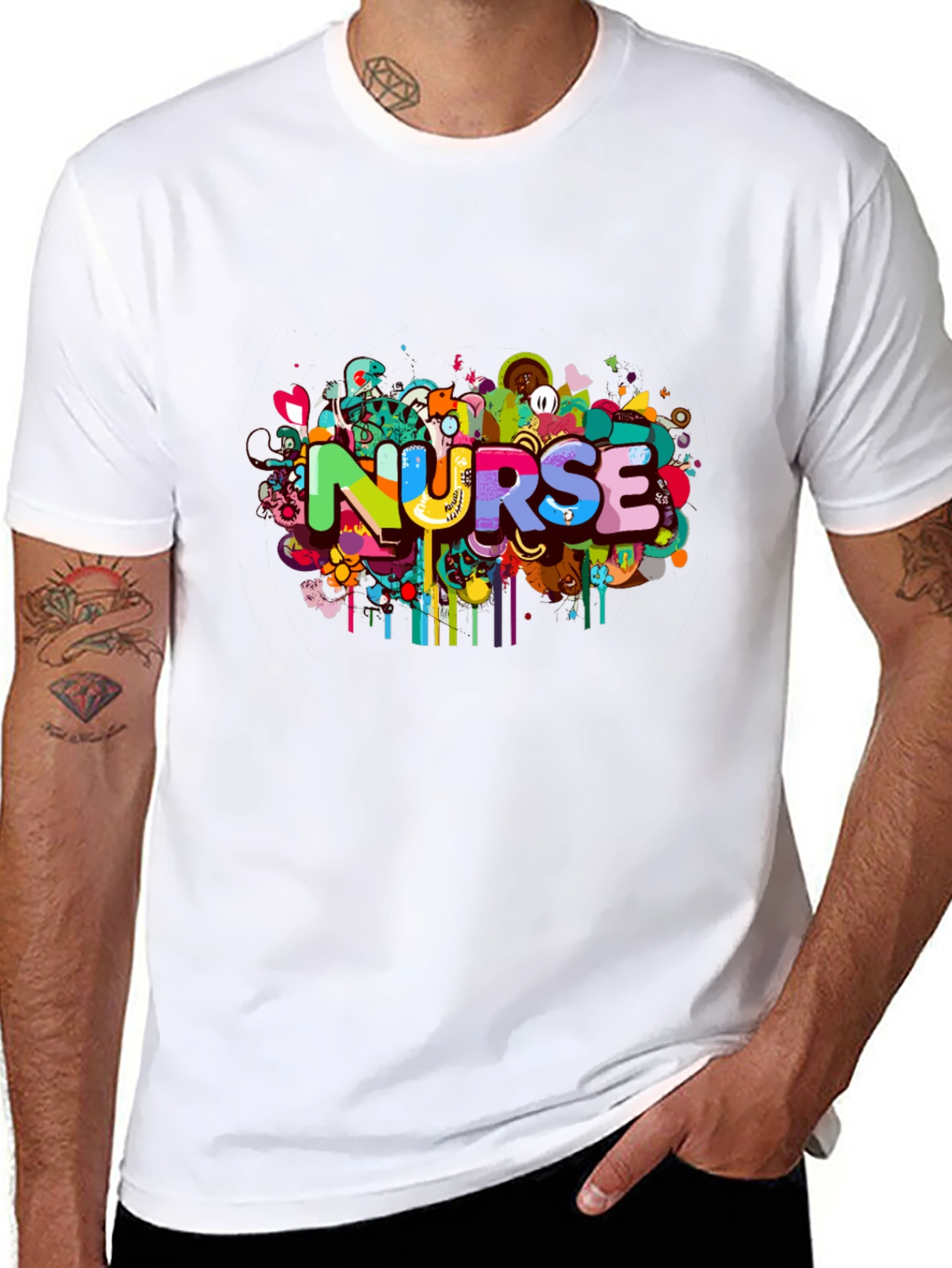 Nurse Colorful Graphic T-Shirt