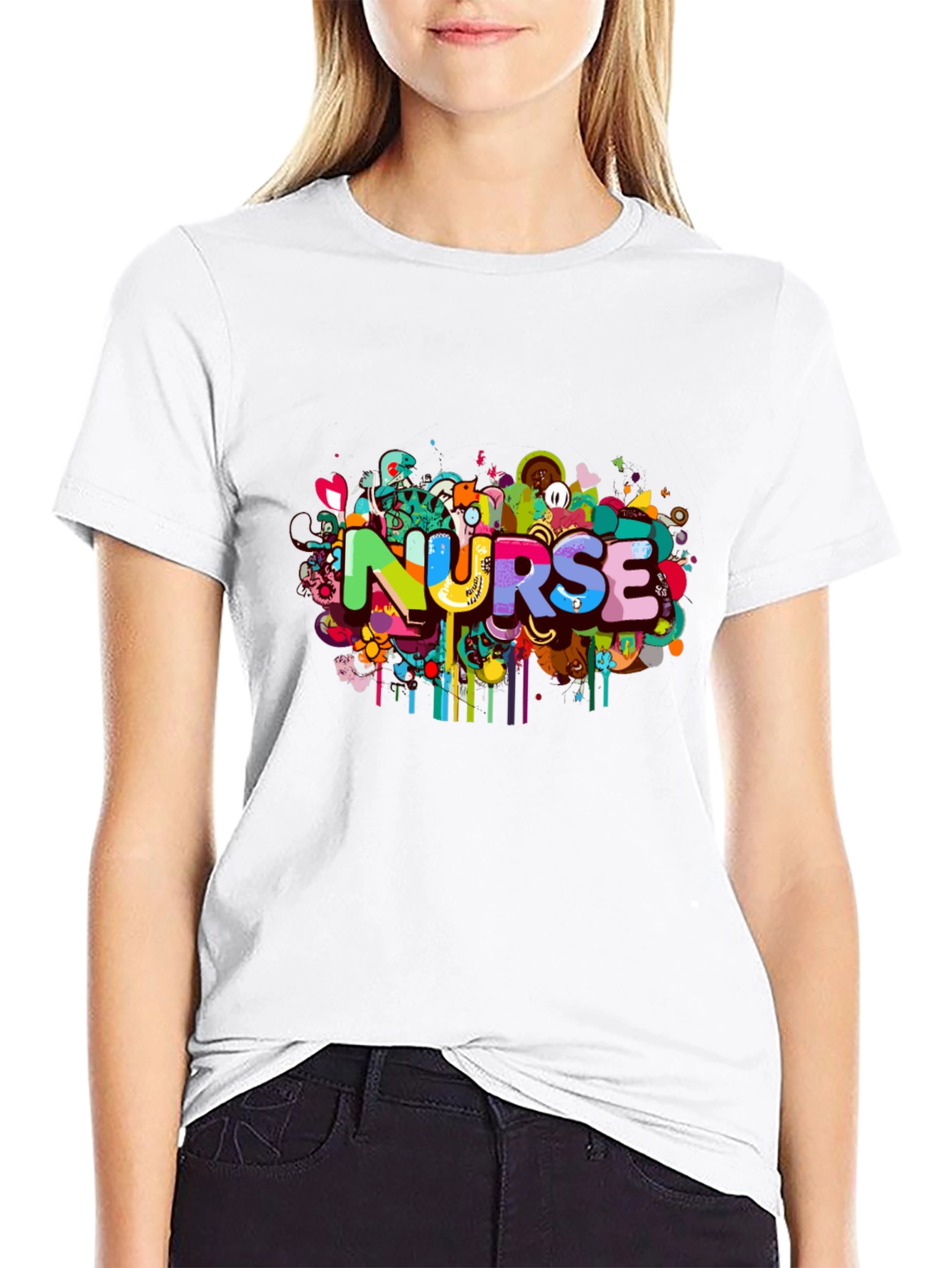 Nurse Colorful Graphic T-Shirt