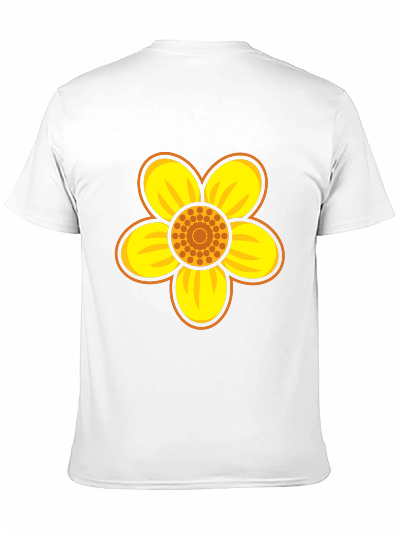 Black T-Shirt with Bold Flower Graphic
