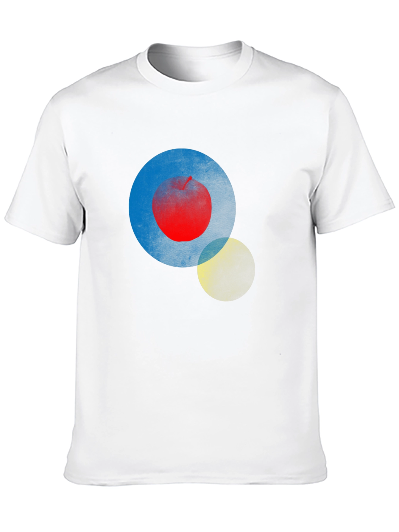 Abstract Circle Print Mens Black T-Shirt