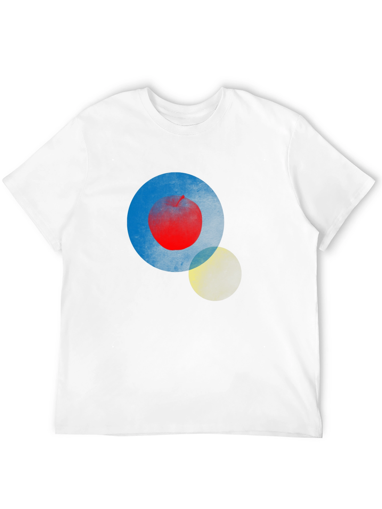 Abstract Circle Print Mens Black T-Shirt