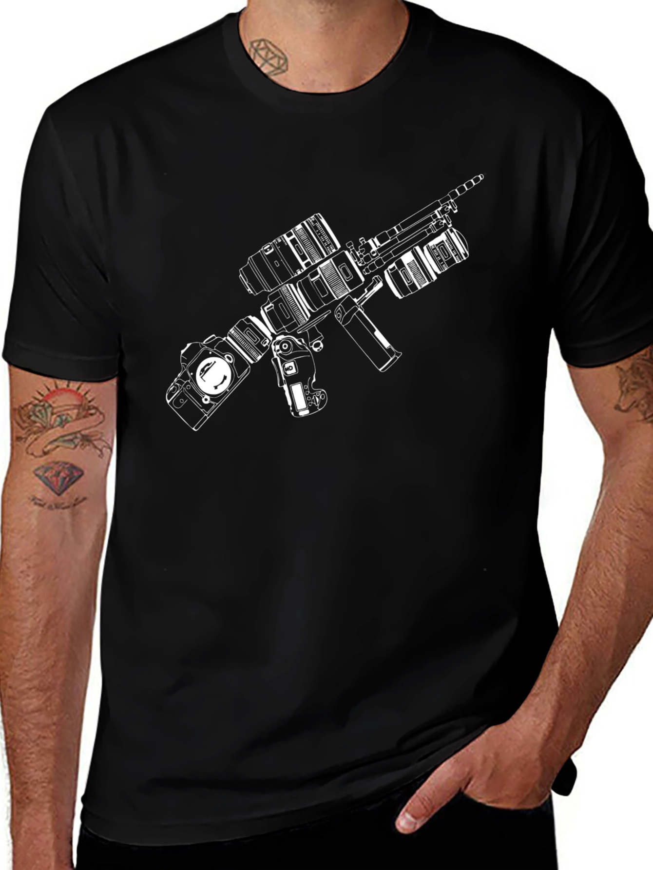 Camera Gun T-Shirt - Photography Weapon