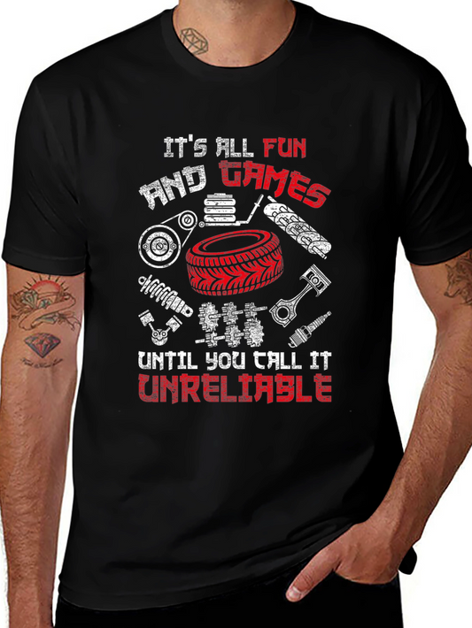 Funny Mechanic T-Shirt - Its All Fun & Games