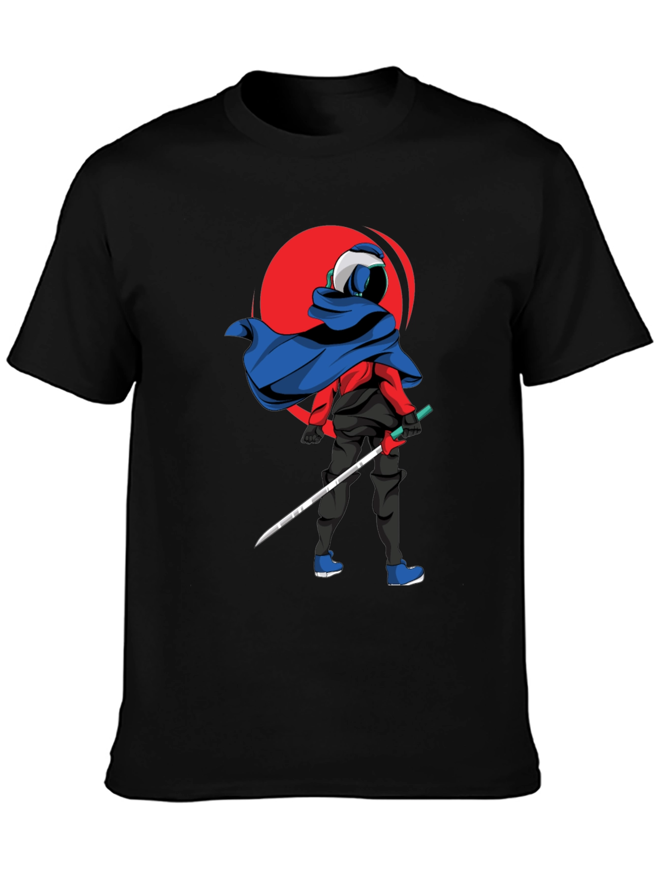 Samurai T-Shirt - Red Sun Design