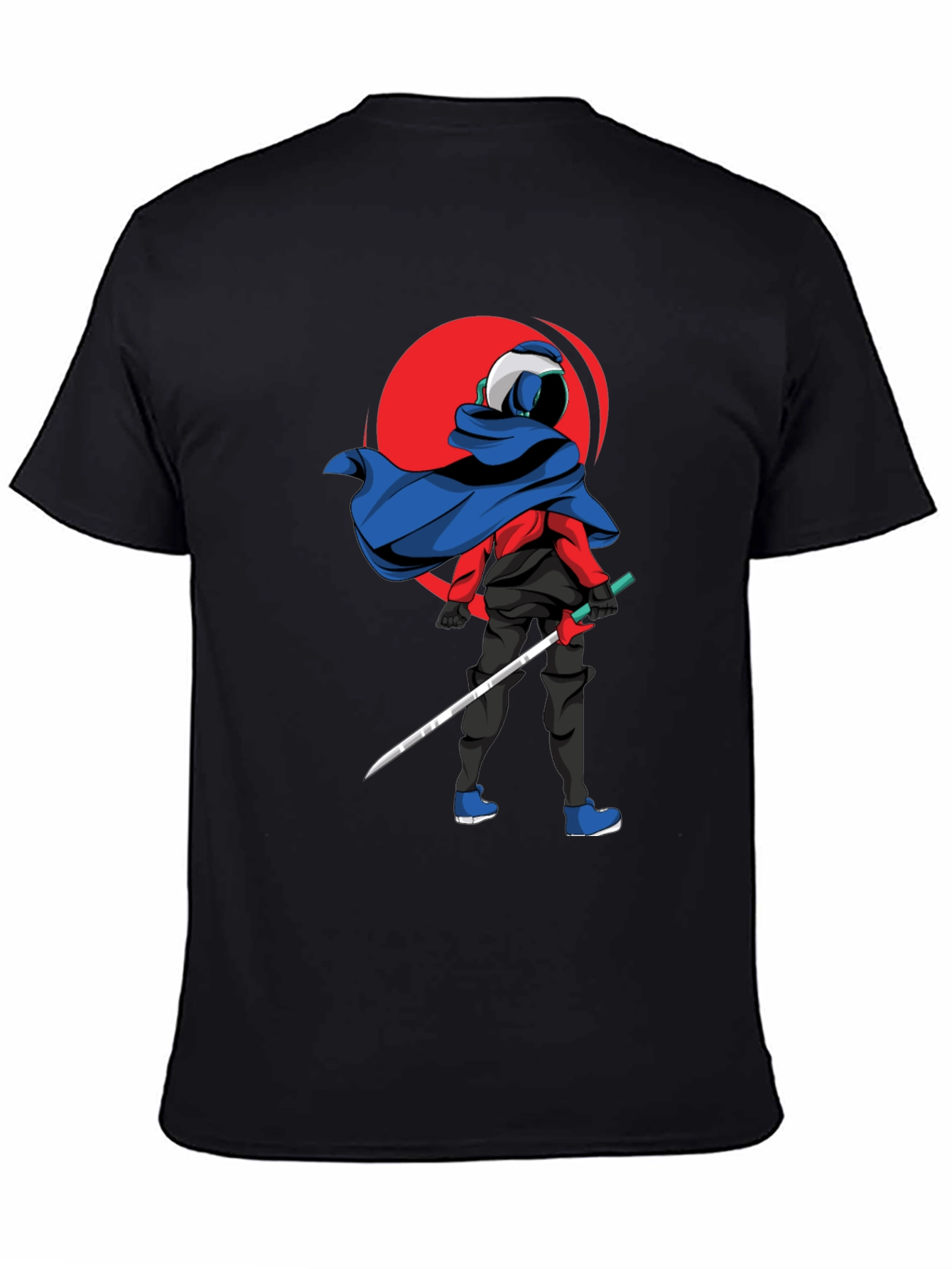 Samurai T-Shirt - Red Sun Design