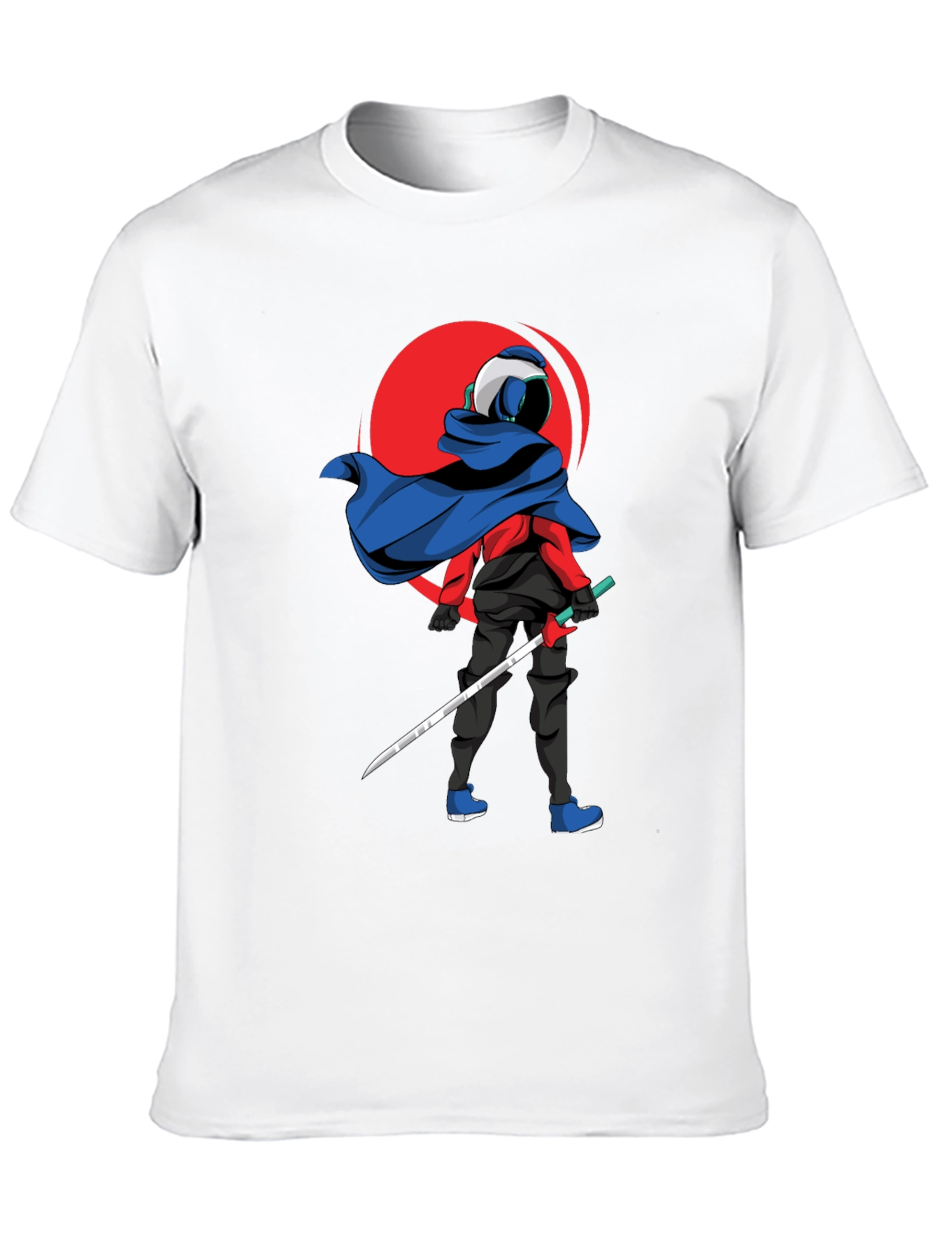 Samurai T-Shirt - Red Sun Design