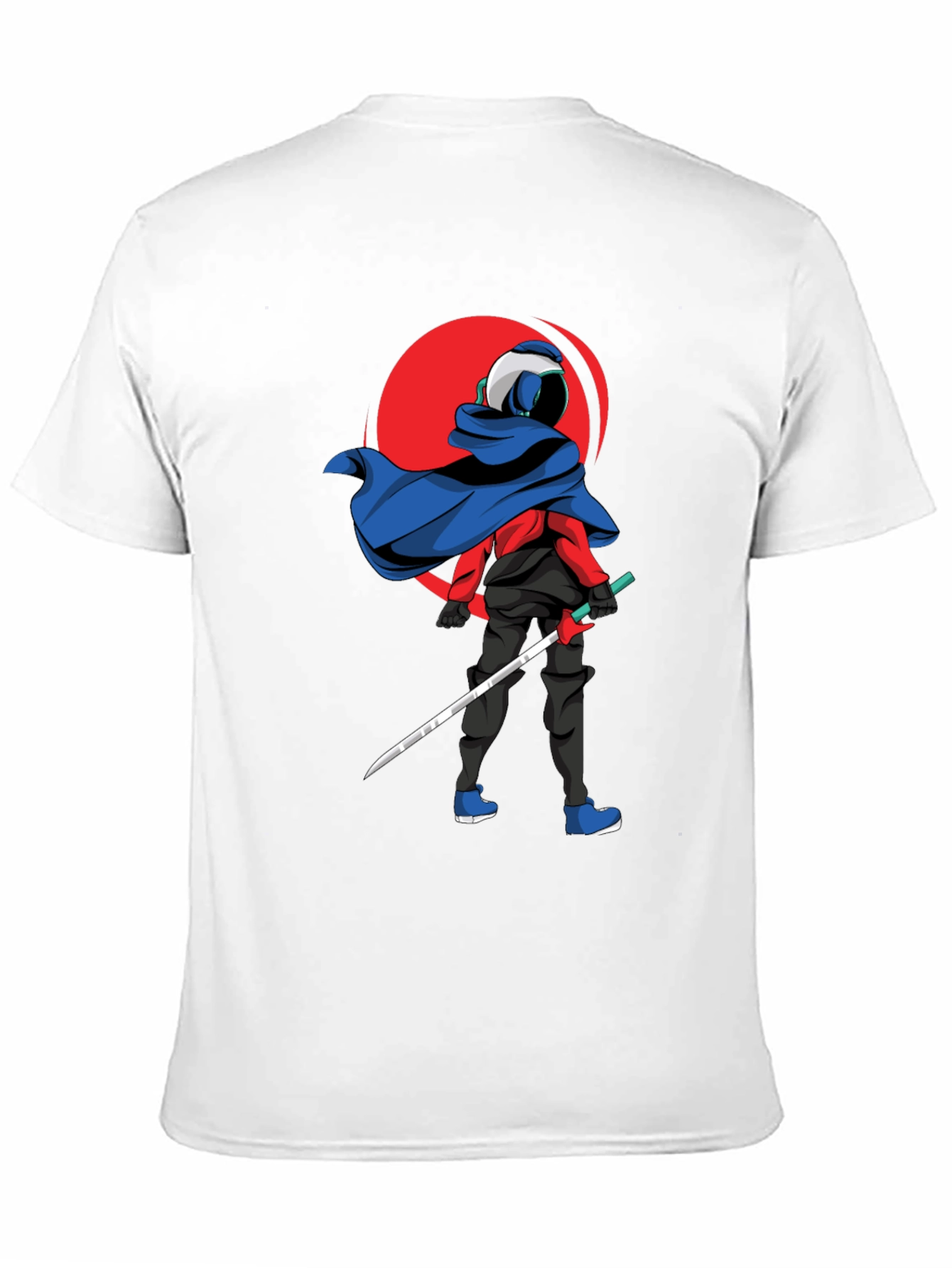 Samurai T-Shirt - Red Sun Design