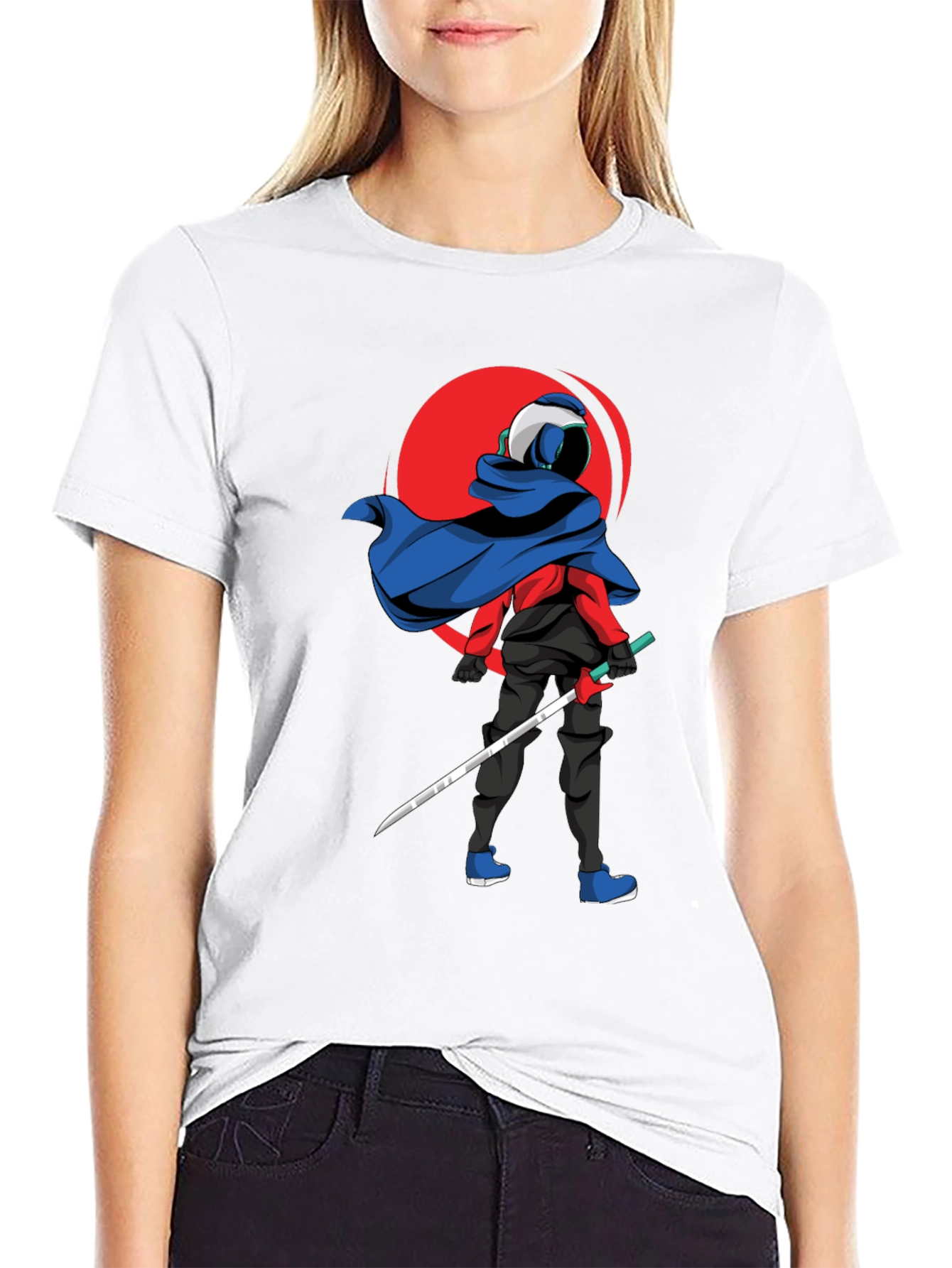 Samurai T-Shirt - Red Sun Design
