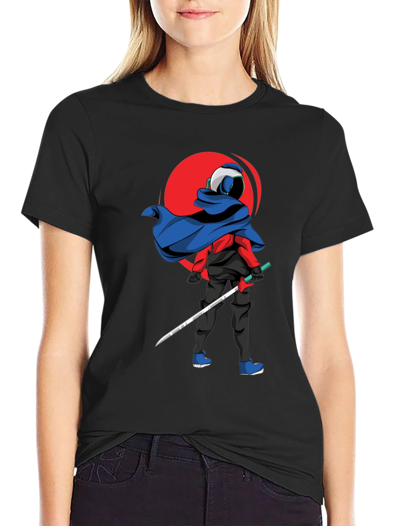 Samurai T-Shirt - Red Sun Design