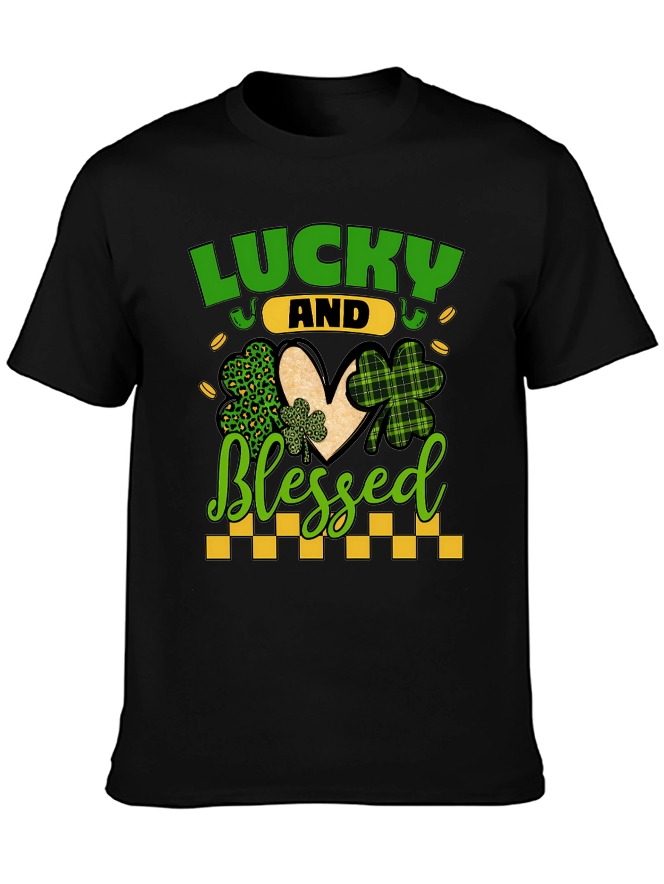 Lucky & Blessed St. Patricks Day Graphic Tee