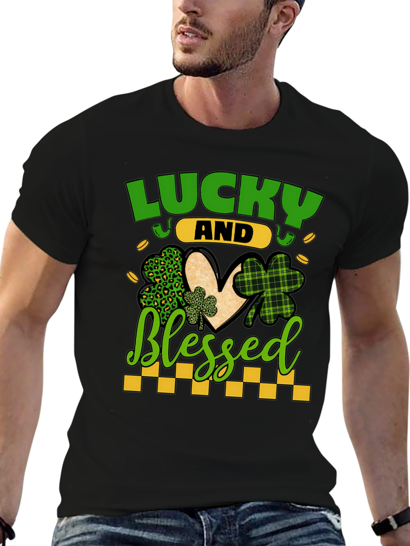 Lucky & Blessed St. Patricks Day Graphic Tee