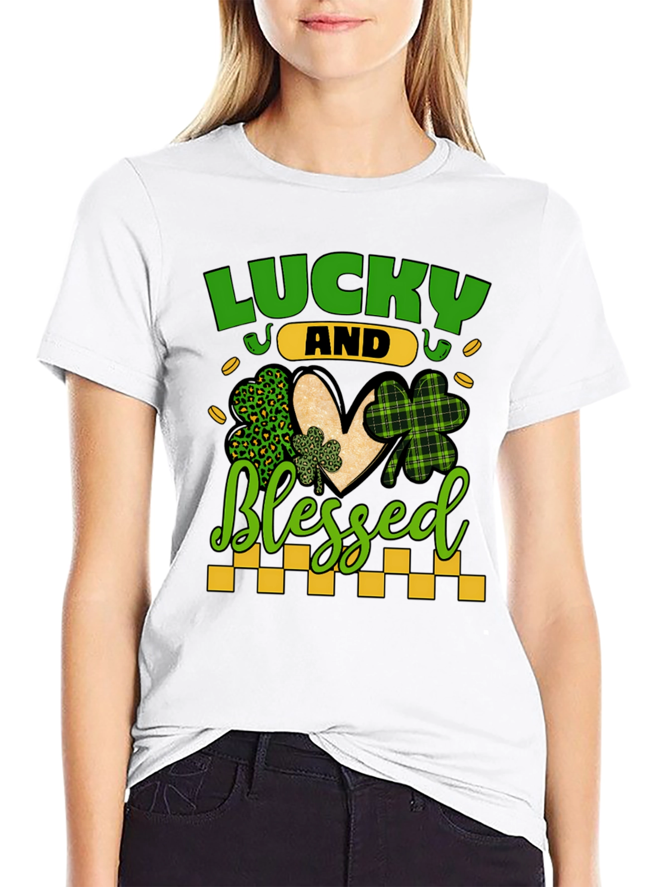 Lucky & Blessed St. Patricks Day Graphic Tee