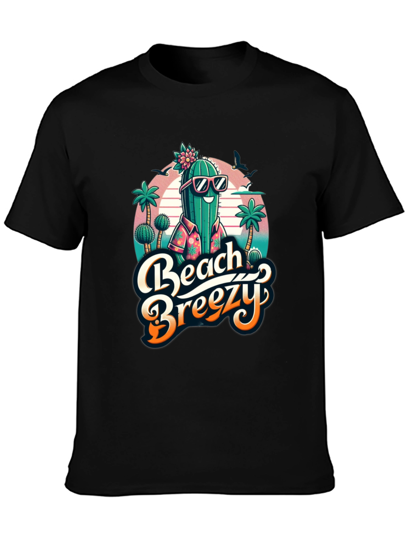 Beach Breezy Cactus Graphic Tee