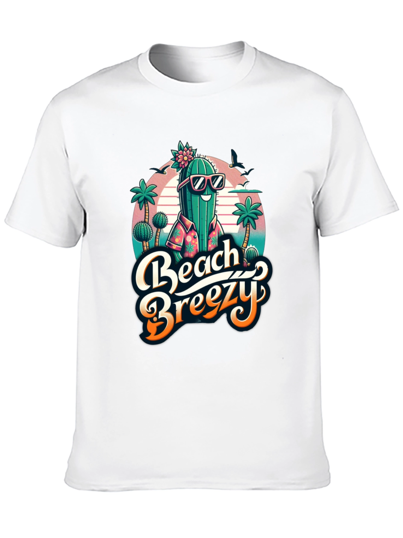 Beach Breezy Cactus Graphic Tee