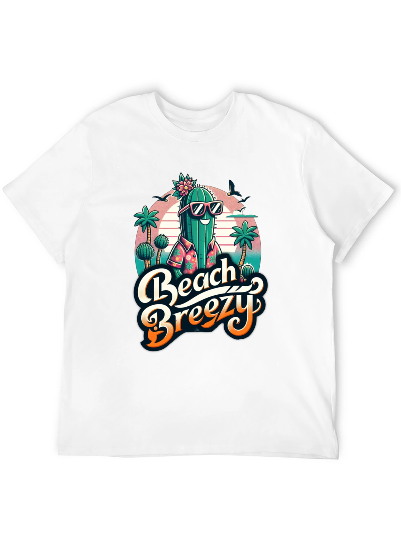 Beach Breezy Cactus Graphic Tee