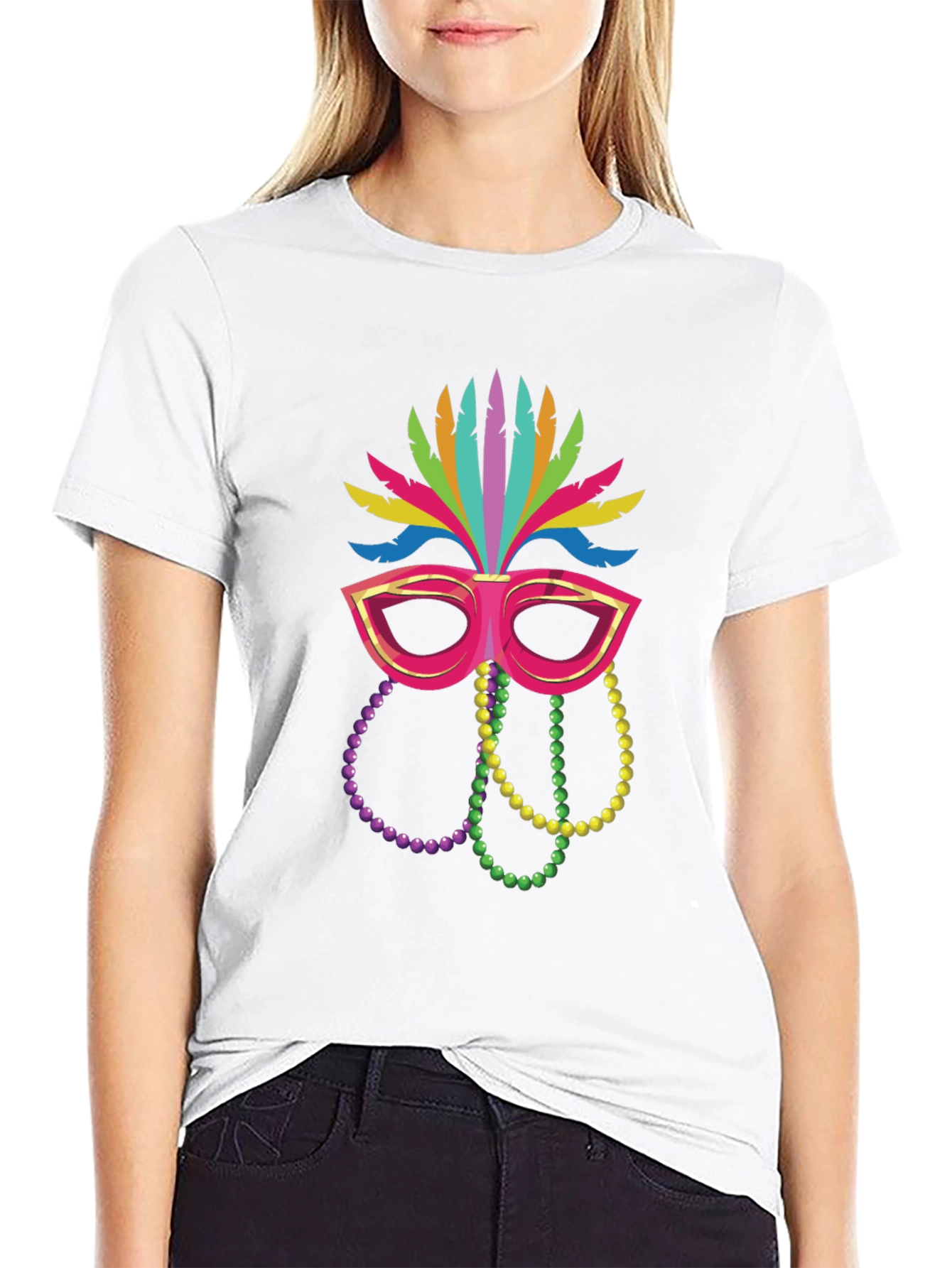 Festive Mardi Gras Mask T-Shirt