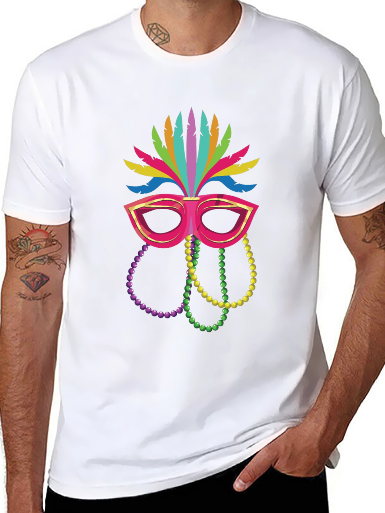 Festive Mardi Gras Mask T-Shirt
